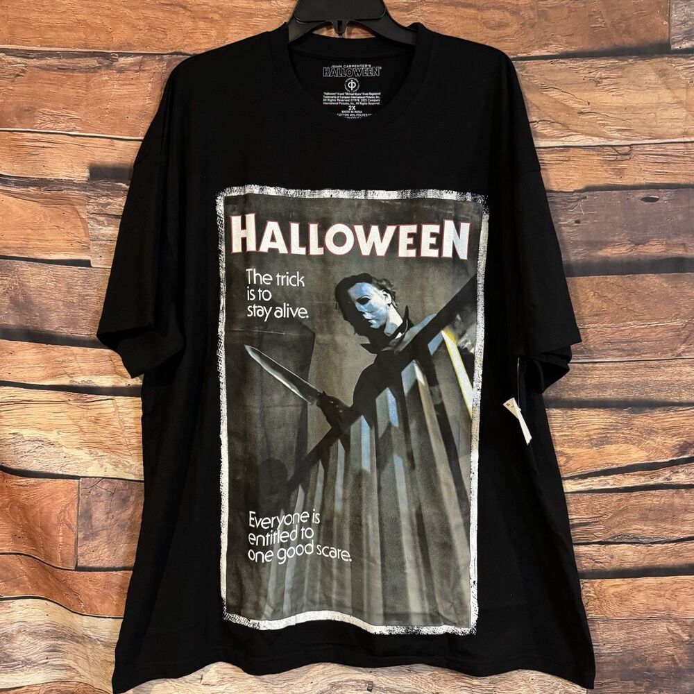 John Carpenter's Halloween Michael Myers T-Shirt 2X Black NWT Stay Alive Movie